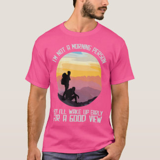 Camping Hiking Camper Hiker Rock Mountain Climbing T-Shirt