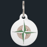 Camping Hiking Climbing Compass Outdoors Camp Pet ID Tag<br><div class="desc">Pet tag features an original illustration of a compass. Great for any hiking or camping enthusiast. Simply personalize with your pet's name and your contact information for a one-of-a-kind dog or cat tag! Don't see what you're looking for? Need help with customization? Contact Rebecca to have something designed just for...</div>