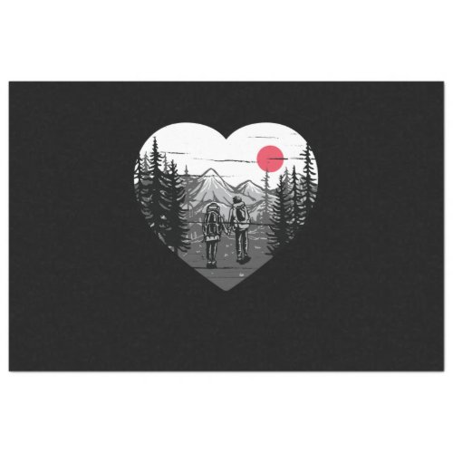 camping hiking climbing mountain nature couple lov tissue paper