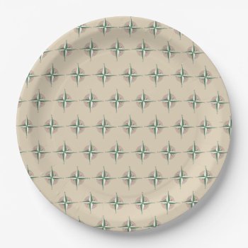 Camping Hiking Outdoor Camping Camp Compass Print Paper Plates by rebeccaheartsny at Zazzle