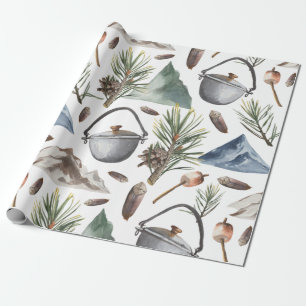 Camping, Hiking, Outdoors and Nature Themed  Wrapping Paper