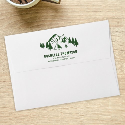 Camping Hiking Return Address Envelope