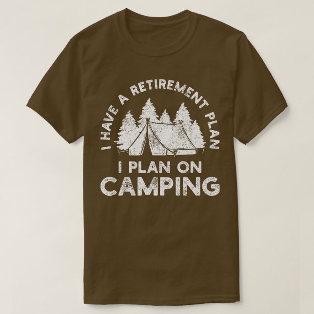 Camping Hiking Scouting Retirement T-Shirt (Design Front)