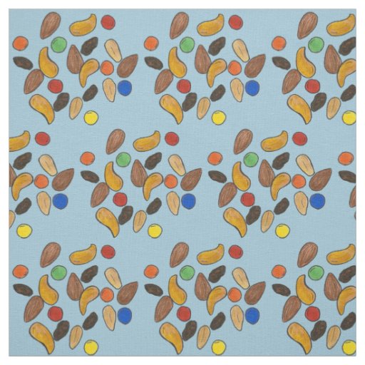 Camping Hiking Trail Mix Nuts Candy Summer Camp Fabric