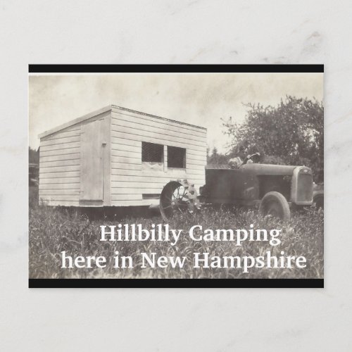 Camping Hillbilly style  Postcard