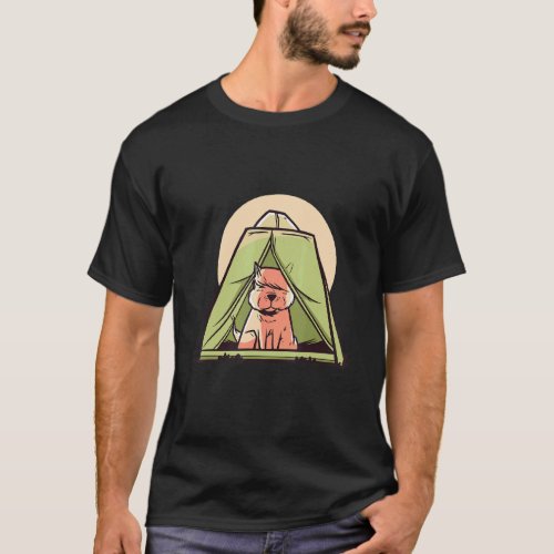 Camping Holiday Dog Tents Dog Tent Labrador Retrie T-Shirt