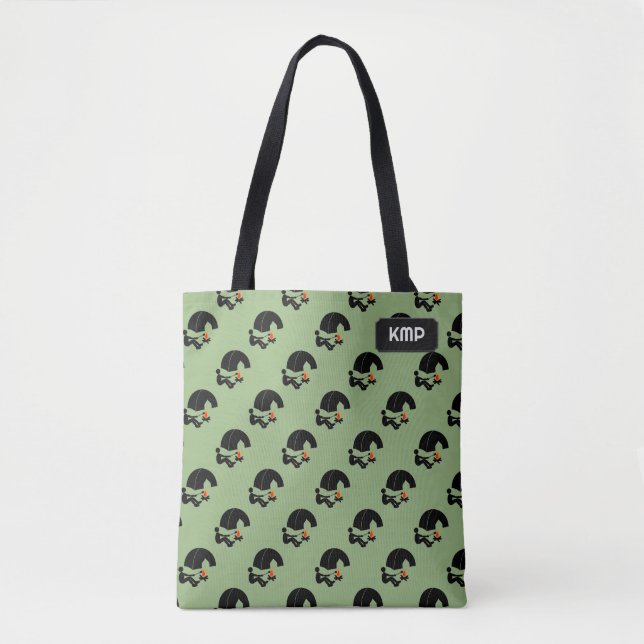 Camping in Great Outdoors - initials or name on Tote Bag (Front)