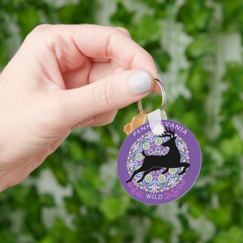camping in jungle keychain