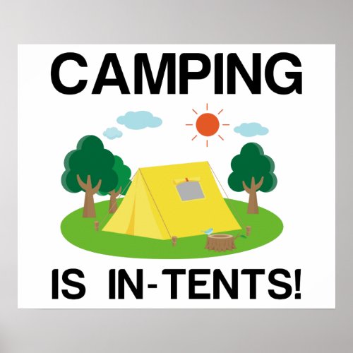 CAMPING IN TENTS POSTER