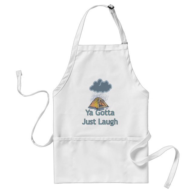 Camping in the Rain Adult Apron (Front)