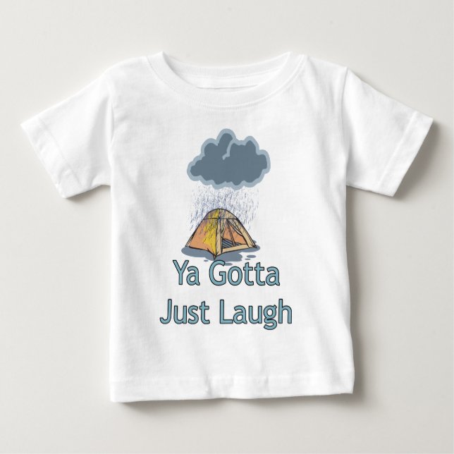 Camping in the Rain Baby T-Shirt (Front)