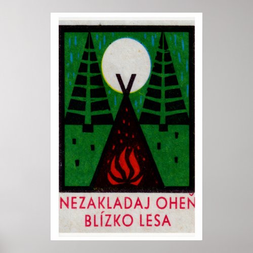 Camping in the Rain - Matchbox Print - Czech Wall