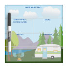 Camping Information Dry Erase Board