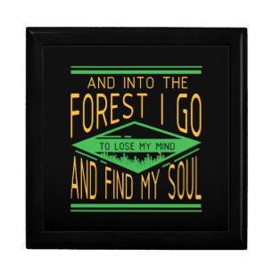 Camping - Into The Forest I Go Funny Camping Gift Box