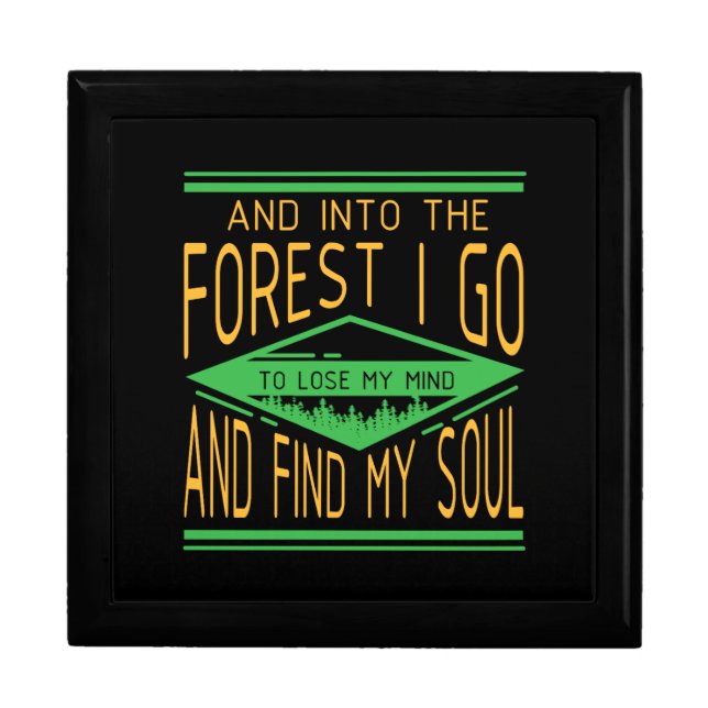 Camping - Into The Forest I Go Funny Camping Gift Box (Front)