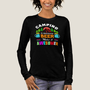 Camping is Awesome Beer Make it Awesomer-67357 Tri-Blend Shirt