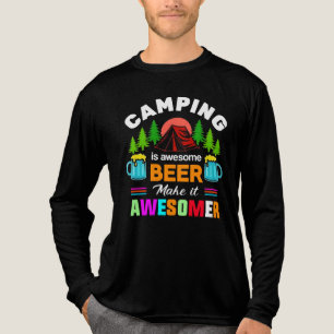 Camping is Awesome Beer Make it Awesomer-67357 Tri-Blend Shirt