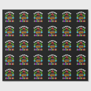 Camping is Awesome Beer Make it Awesomer-67357 Wrapping Paper