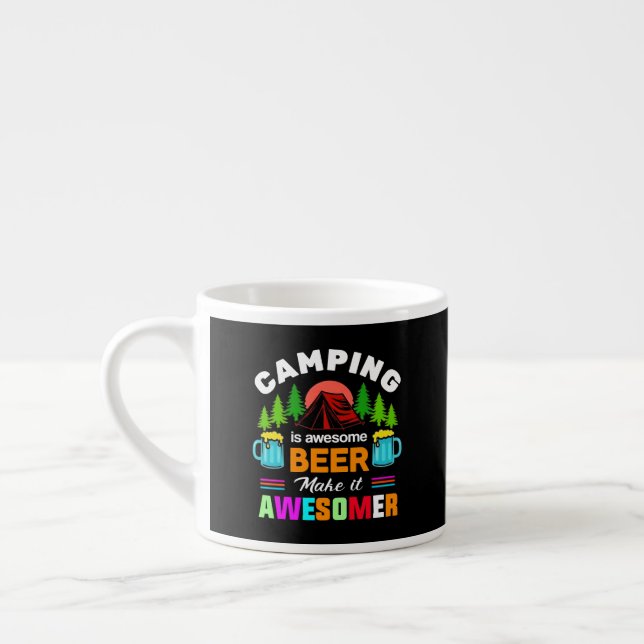 Camping is Awesome Beer Makeit Awesomer-67357 Espresso Cup (Left)