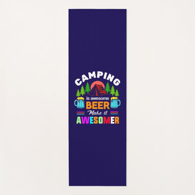 Camping is Awesome Beer Makeit Awesomer-67357 Yoga Mat (Front)