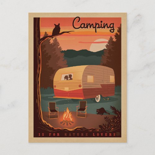 Camping is for Nature Lovers Postcard
