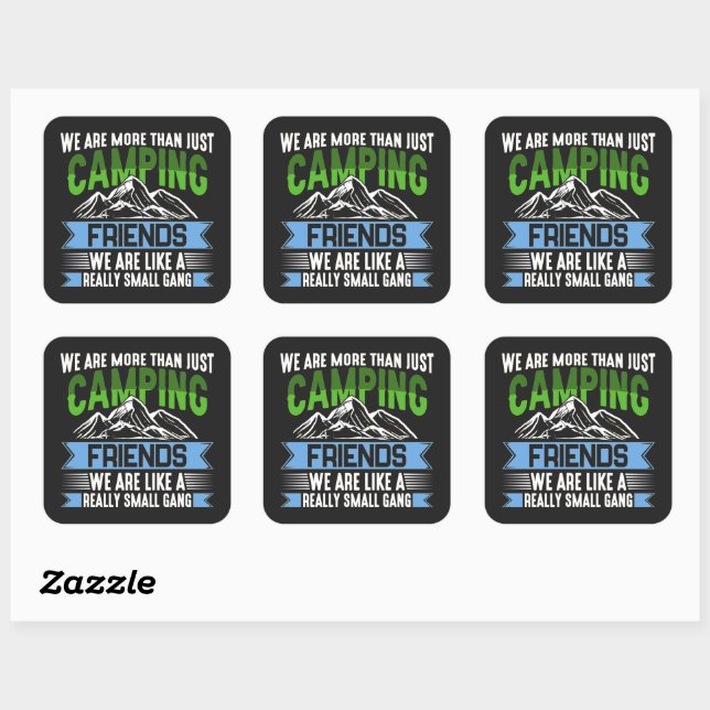 Camping is Fun Square Sticker (Sheet)
