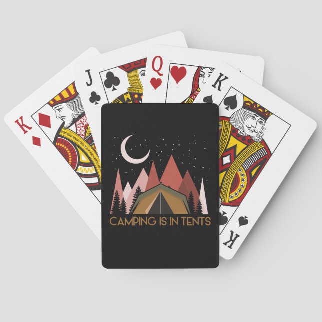 Camping Is In Tents Funny Camping Poker Cards (Back)