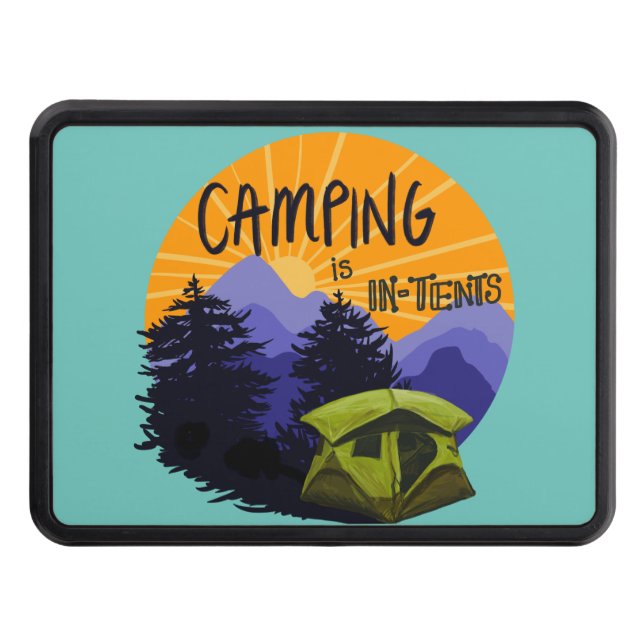 Camping is In Tents Hitch Cover (Front)