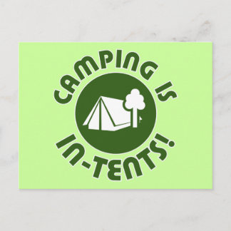 camping is in-tents postcard