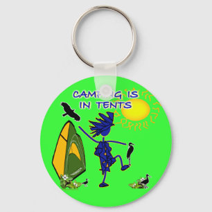 Camping Is (Intense) In Tents Keychain