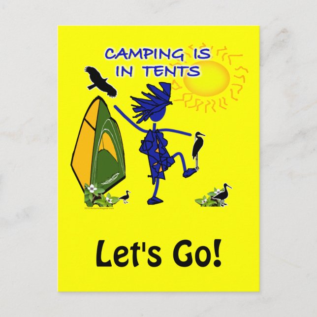 Camping Is (Intense) In Tents Postcard (Front)