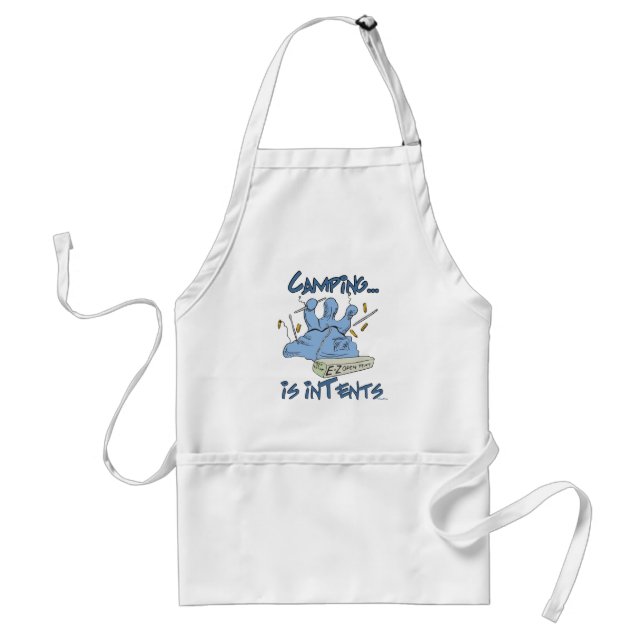 Camping is Intents Adult Apron (Front)