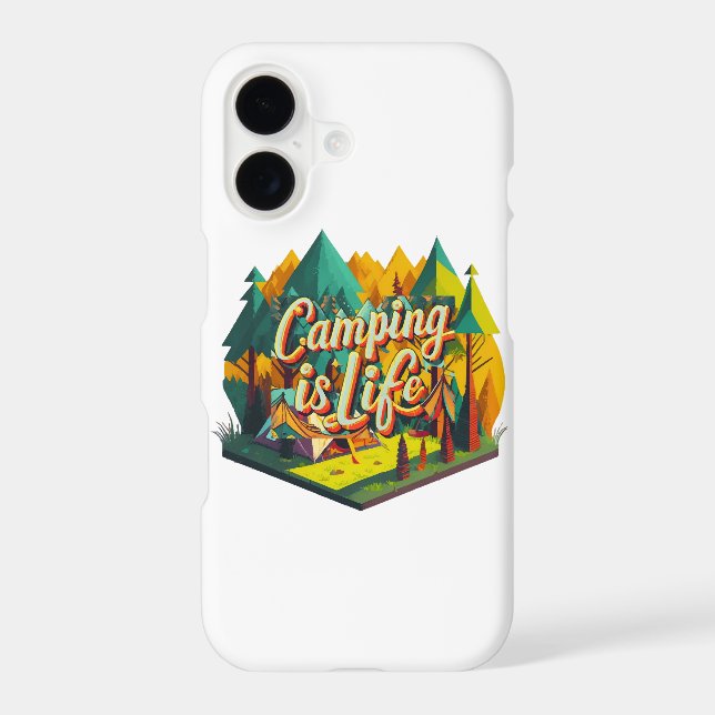 Camping is Life Iphone Case (Back)