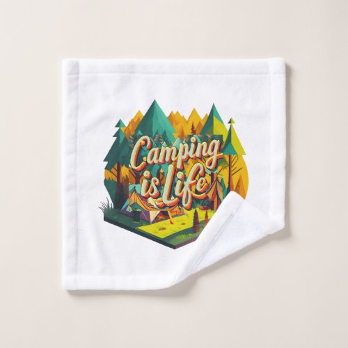 Camping is Life Wash Cloth