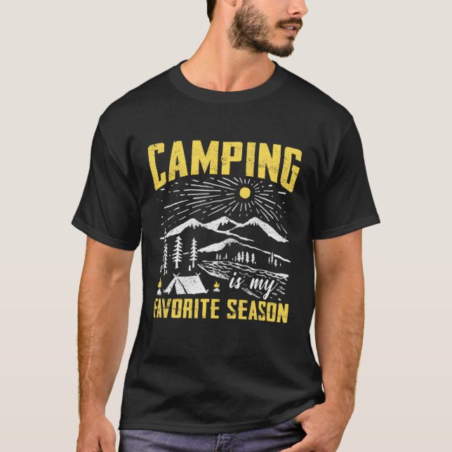 Camping Is My Favorite Season Camper Tee For Women (Front)