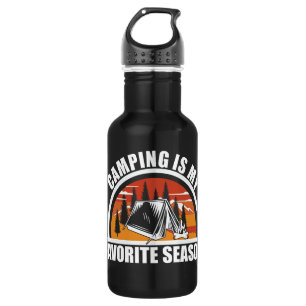 Camping is my favorite season funny camper  stainless steel water bottle
