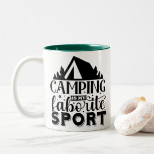Camping Is My Favorite Sport Two-Tone Coffee Mug