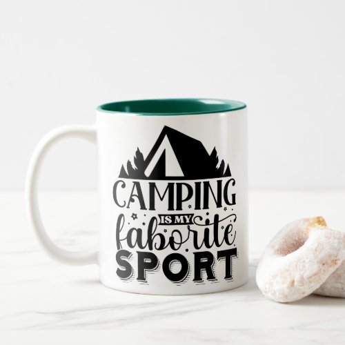 Camping Is My Favorite Sport Two_Tone Coffee Mug