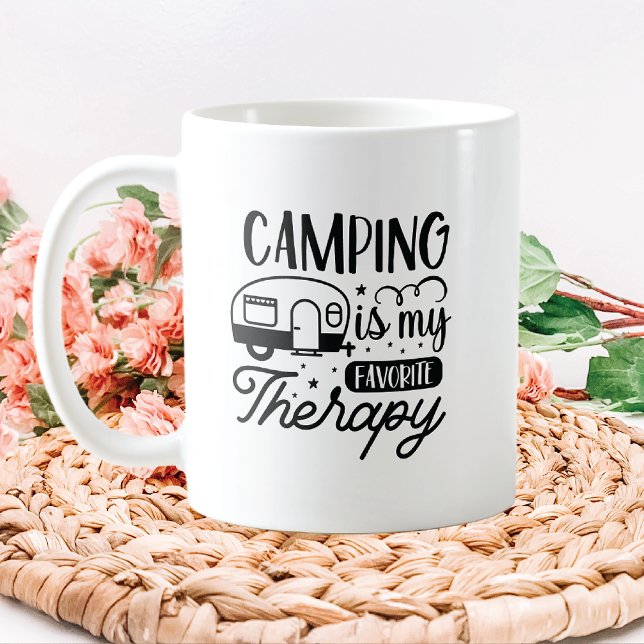 Camping is My Favorite Therapy Coffee Mug (Creator Uploaded)