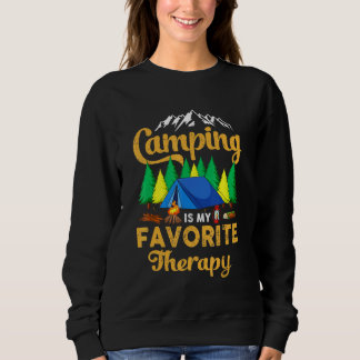 Camping Is My Favorite Therapy Cute Vintage Sweatshirt