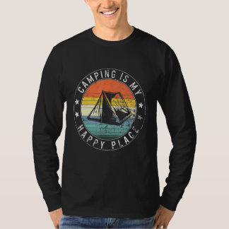 Camping Is My Happiest Place Hiking Buddie Family T-Shirt