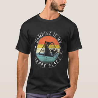 Camping Is My Happiest Place Hiking Buddie Family T-Shirt