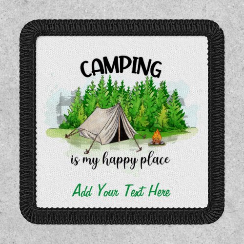 Camping is my Happy Place Retro Tent Patch