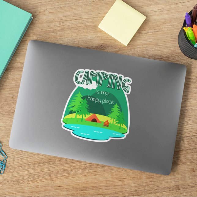 Camping is my Happy Place Sticker (Creator Uploaded)