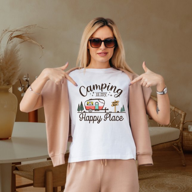 Camping is my happy place  T-Shirt (Creator Uploaded)