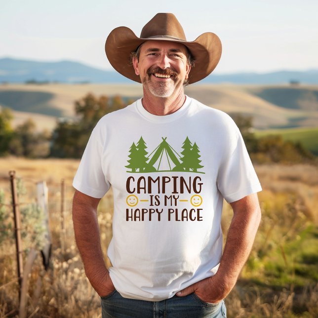 Camping is my Happy Place T-Shirt (Creator Uploaded)