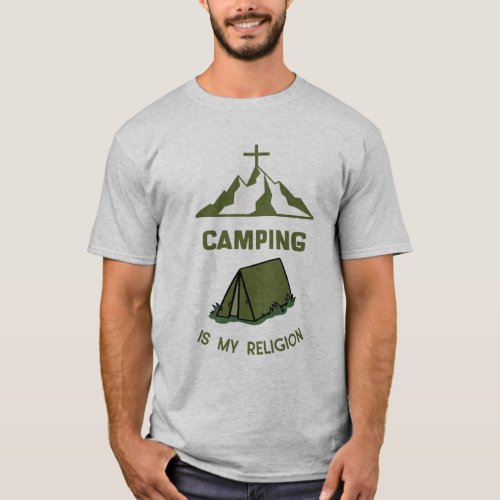 Camping is my religion T_Shirt