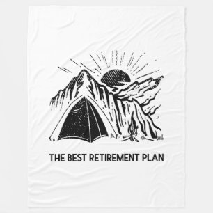 Camping Is My Retirement Plan Retired Camper Fleece Blanket