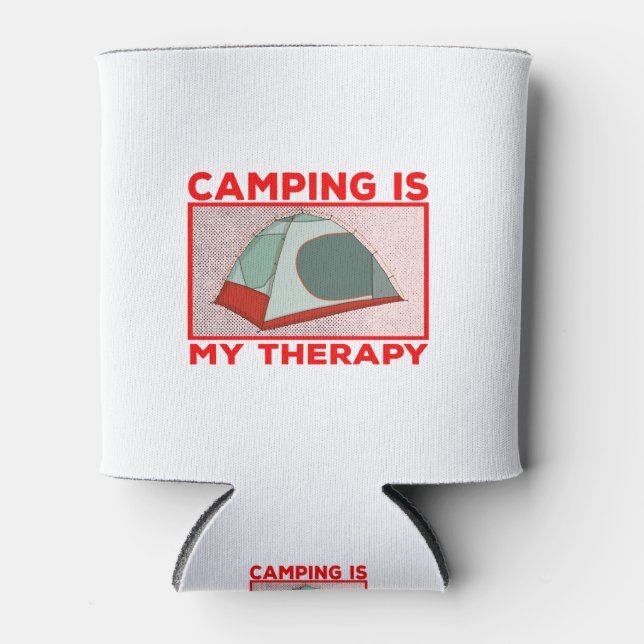 Camping is My Therapy Can Cooler (Front)