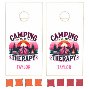 Camping Is My Therapy Cornhole Set